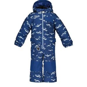 Obermeyer Quinn Kids Ski One Piece Snowsuit size 8 NWT IGrow Topsy Turvy Blue